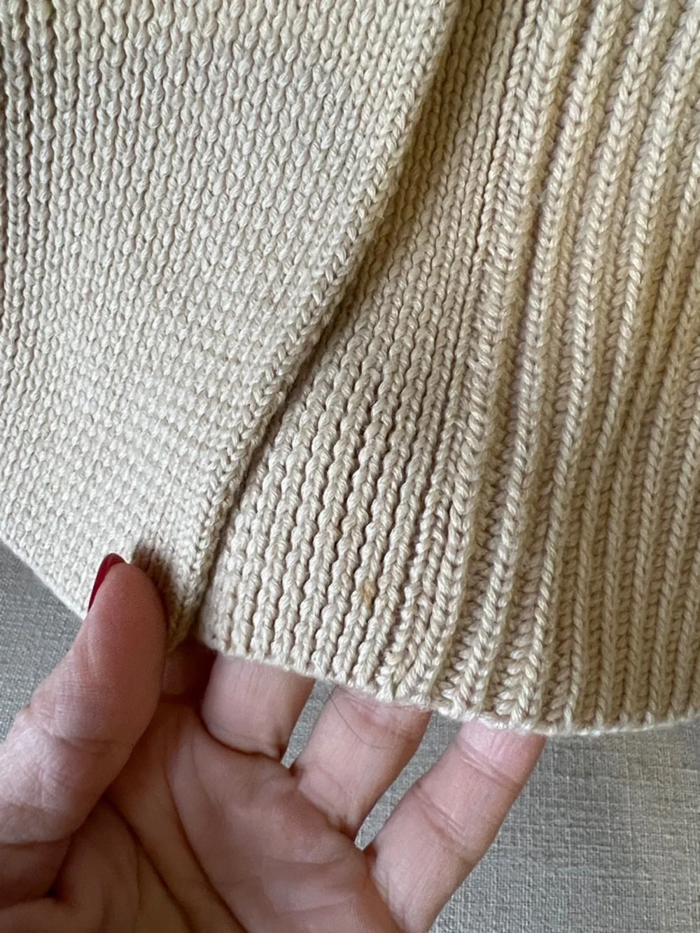 Ivory Ribbed Toggle Cardigan Jacket - Picture 4 of 4